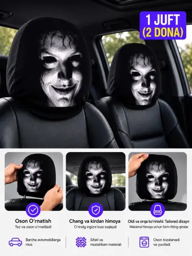 Avtomobil Bosh Suyagich G‘ilofi, Horror Dizayn, Elastik va Himoyalovchi, 1