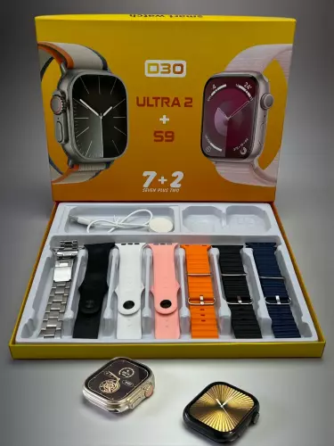 Smartwatch Ultra 2+S9, To'liq uslublar to'plami, 2 ta soat, 7 ta kamar